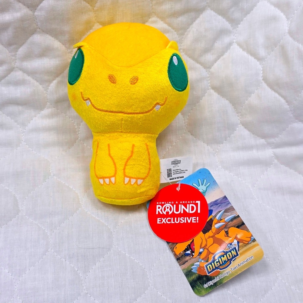 Digimon Agumon Kokeshi Plush 6 Inch Round 1 Exclusive DGM-001 Yellow Anime Toy